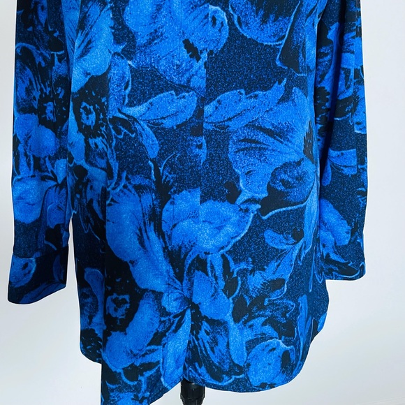 Ellen Tracy Button Down Tunic Shirt - Picture 7 of 10